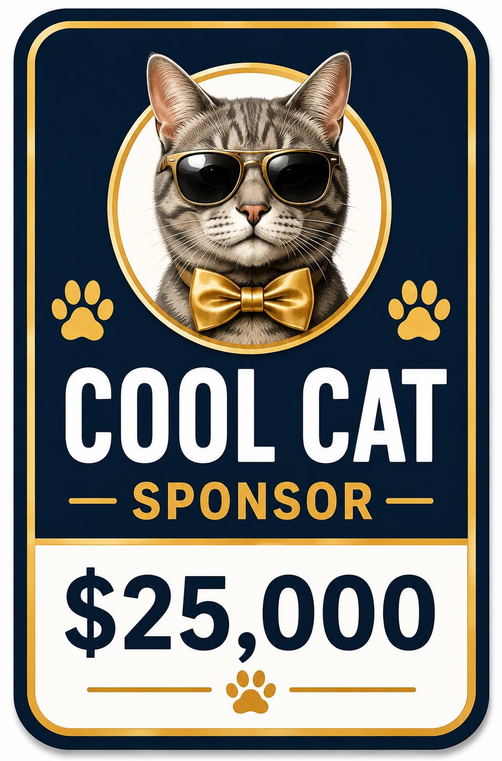 Cool Cat Sponsor $25,000